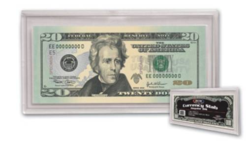 BCW Currency Slab Holder Regular Bill Size for U.S. Bills