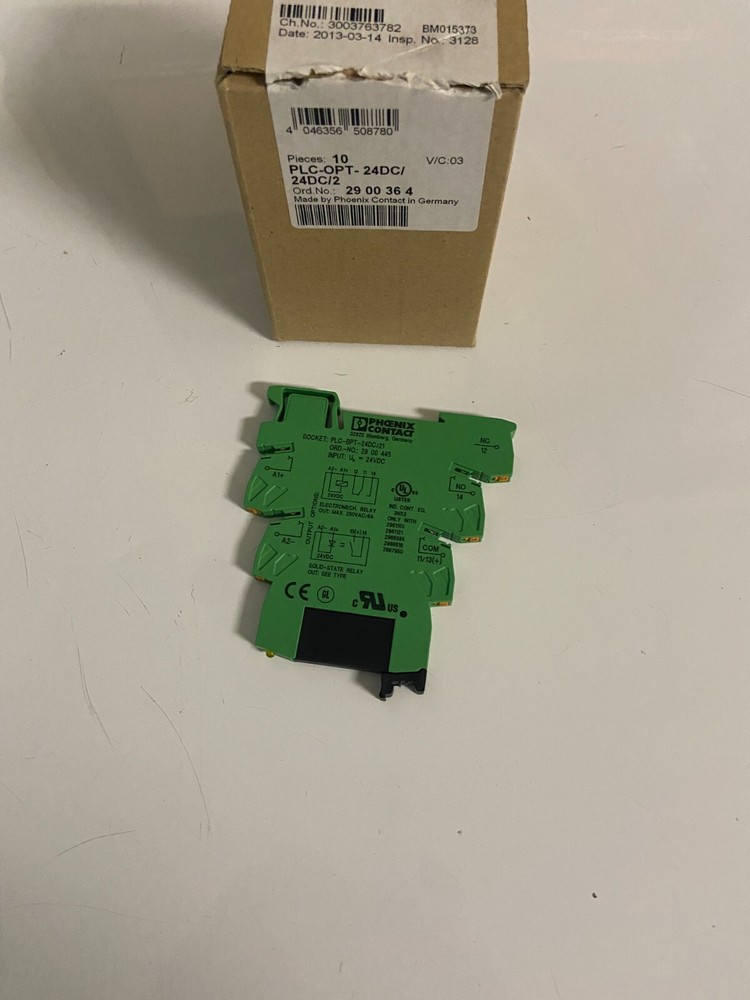 10 PCS Phoenix Contact PLC-OPT- 5DC/ 24DC/2/ACT Solid-State Relay Module 2900375
