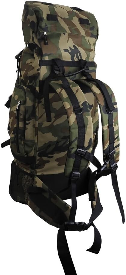 Large Camouflage Backpack for Hiking - Water-Resistant - FINAL CLOSEOUT