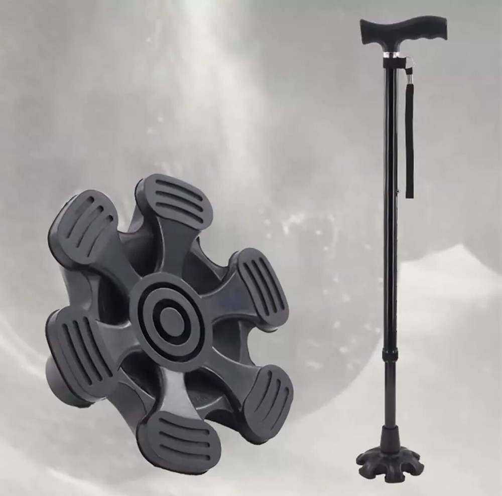 Hexagonal Cane Self-Standing Tip-Rubber Replacement Foot Pad for Walking Cane !!