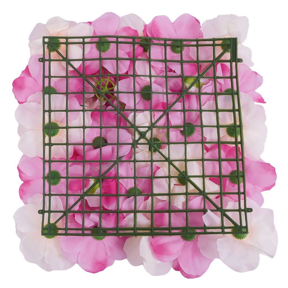12pcs Artificial Flower Wall Panel Wedding Background Silk Rose Mat Floral Pad
