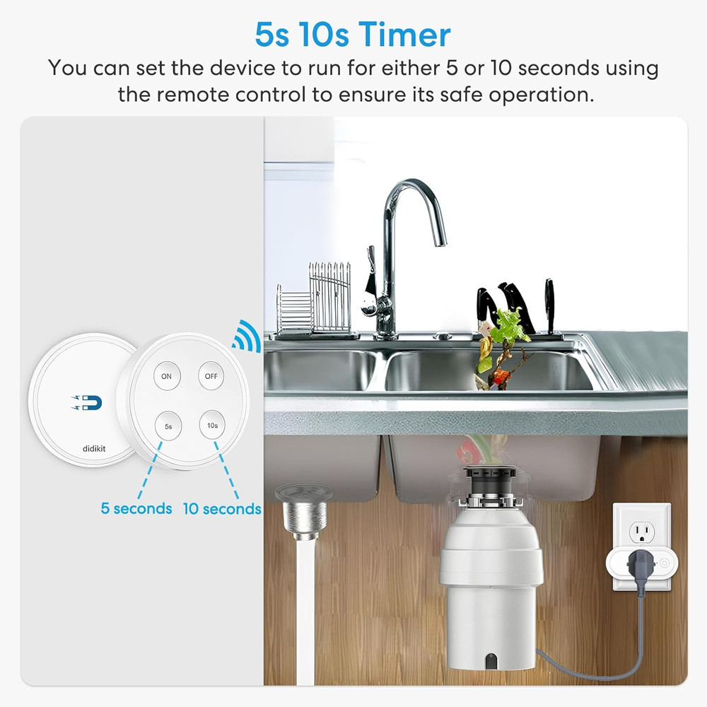 Garbage Disposal Wireless Switch Kit, Sink Top Waste Disposal On/Off Switch