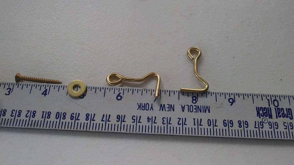 Vintage Window Shutter Hardware - Hook & Knob Set. 6 sets. 450