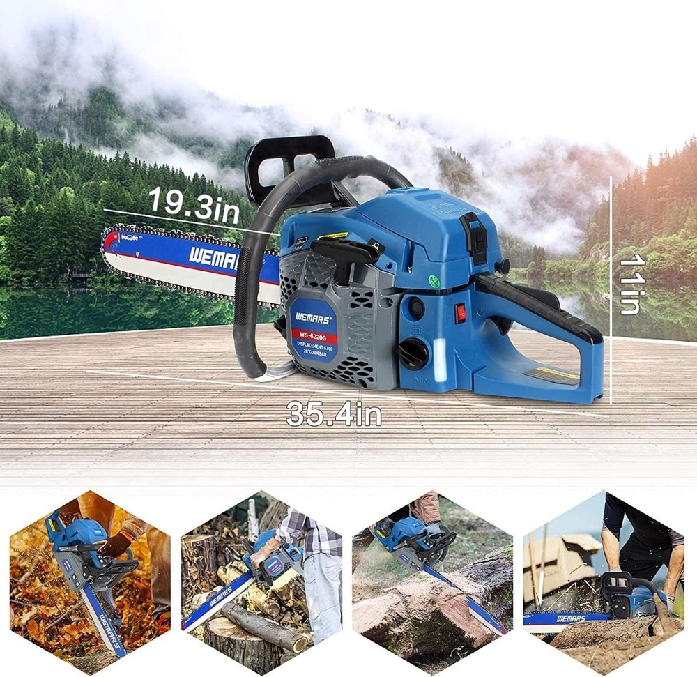 Efficient 62CC Handheld Chainsaw with Fast Cutting Technology - Lightweight