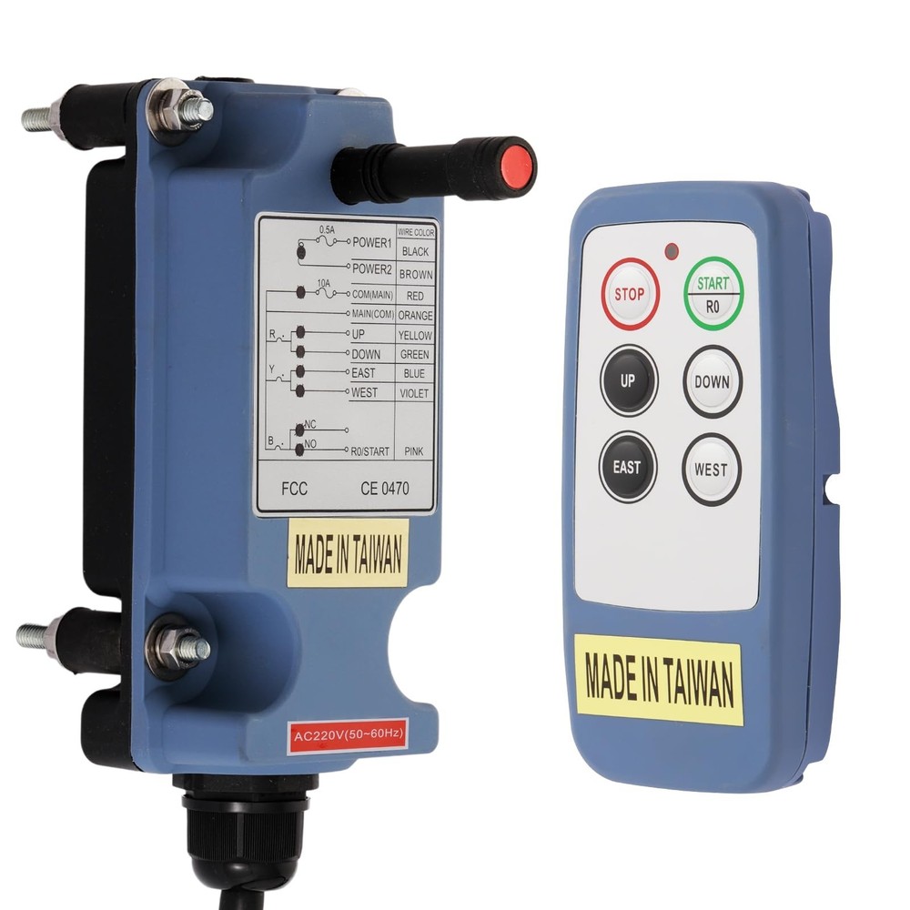 Crane Wireless Remote Control Industrial 4 Channel Button Controller for Elec...