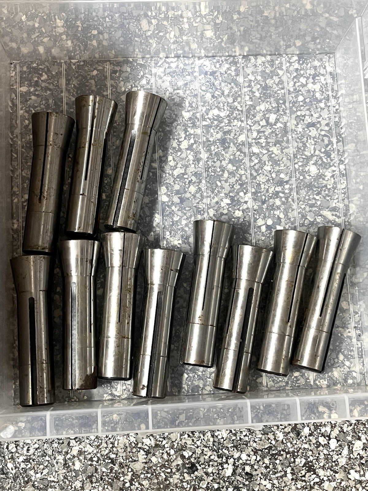 Vintage lot of 11 R8 Collets