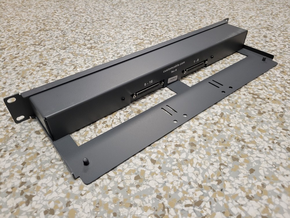 Custom Cable HDPP16 High Density Network Patch Panel 16 RJ-45 Ports Black NOS