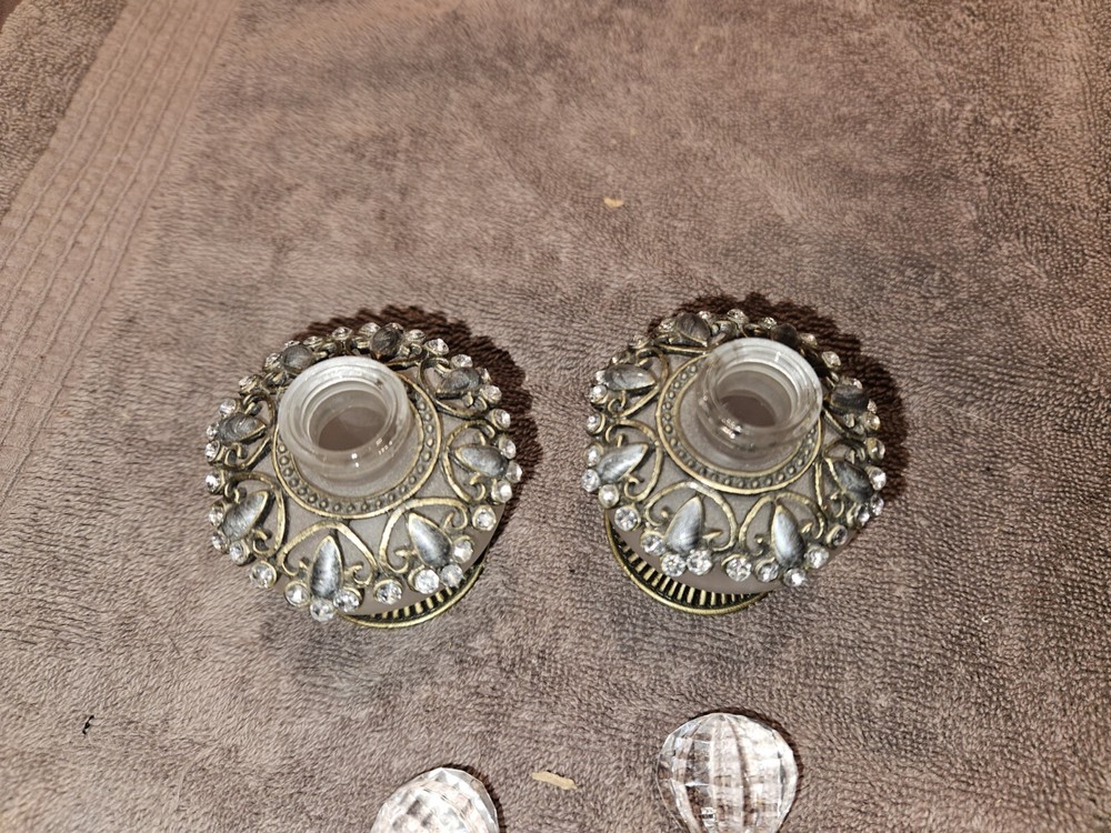 2 Studio Home Cut crystal perfume bottles