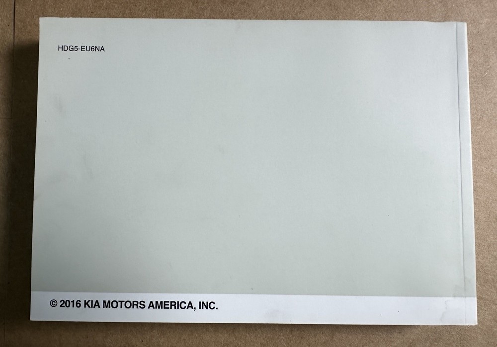2017 Kia Optima Owner’s Manual Set W/ Case