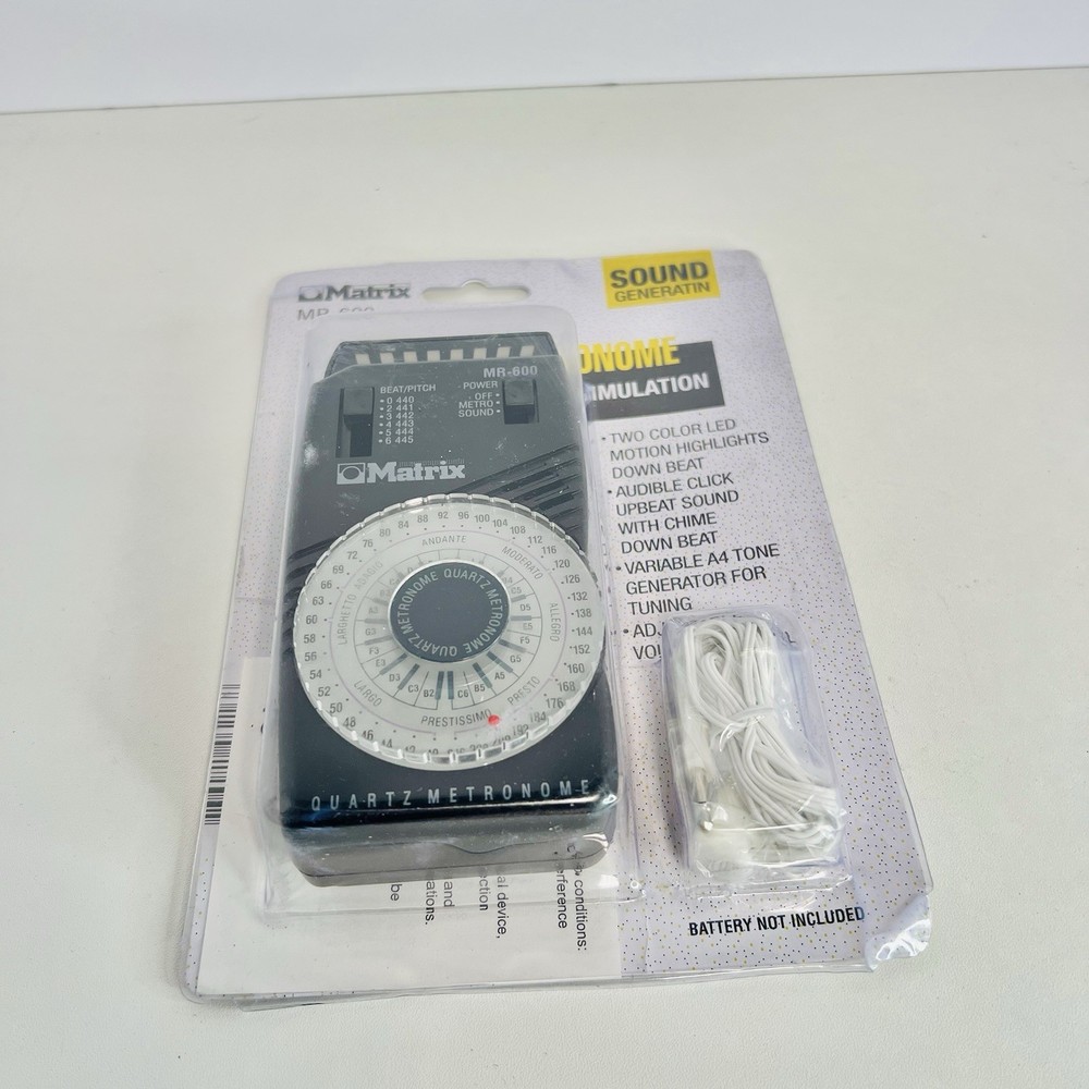 Matrix MR-600 Quartz Metronome w/ LED Pendulum Simulation & Down Beat Accent