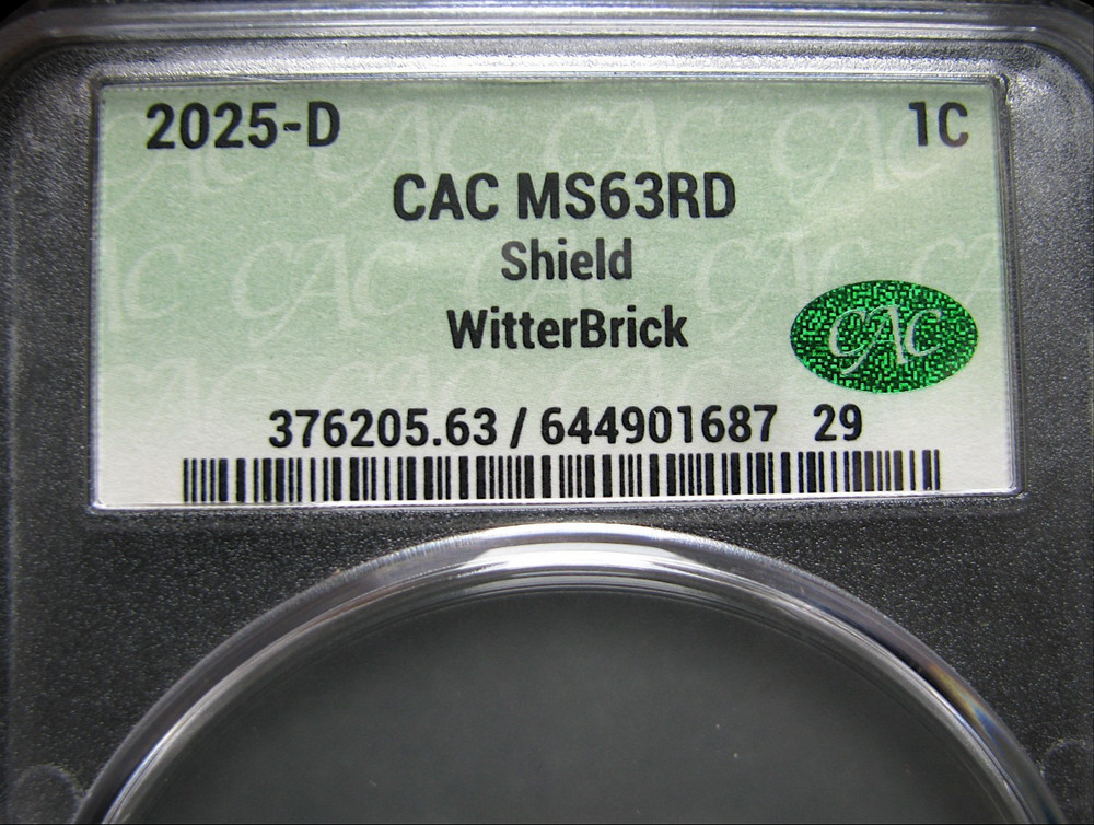 2025-D Witterbrick Lincoln Cent MS-63 Red ---- #723C