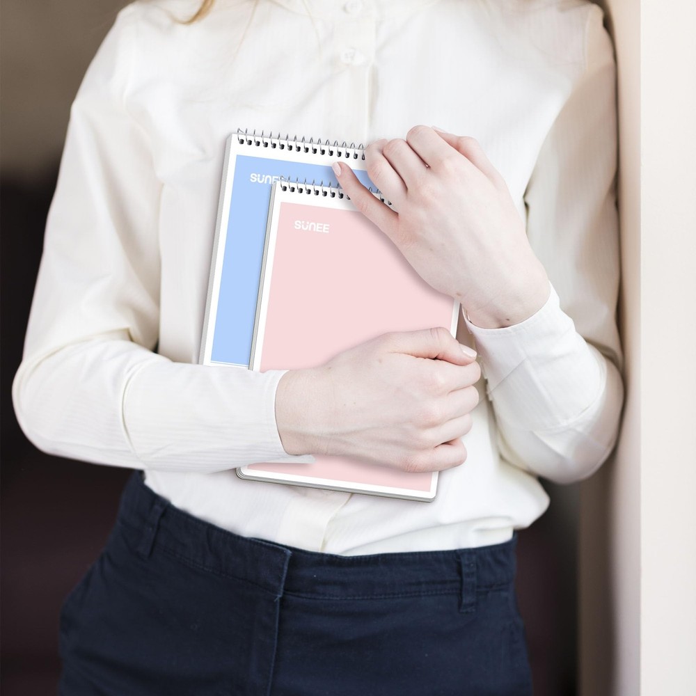 SUNEE Steno Pads 6x9 6 Pack Assorted Colors Gregg Rule 60 Sheets Notebook