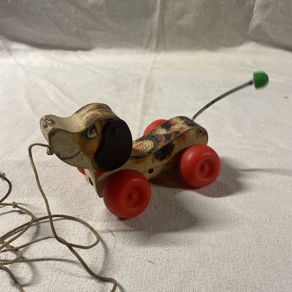 Pull Toy wooden dog