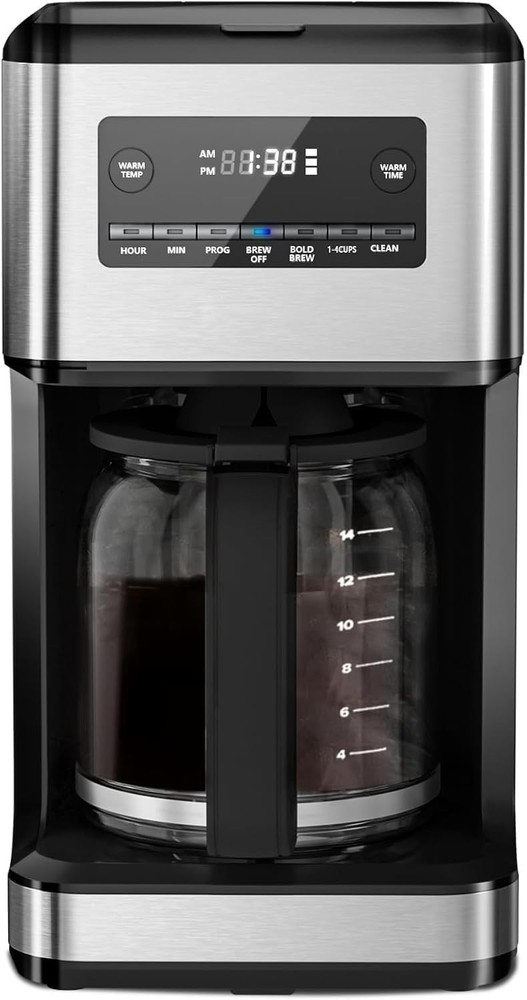 Coffee Maker, 14-Cup Programmable Drip Coffee Makers with Reusable Filter
