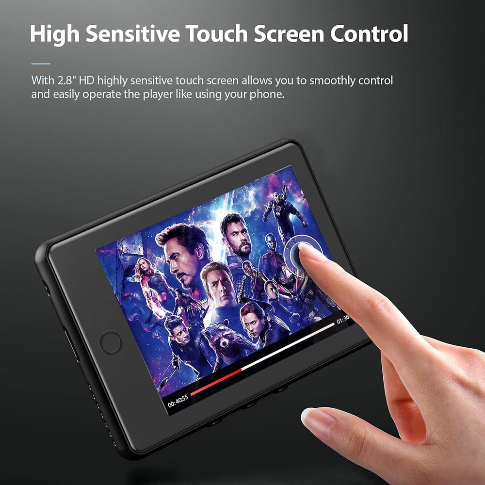✅ MP3 Player, 16GB MP3 MP4 Player w/ Bluetooth & Speaker 5.1, 2.8'' Touch Screen