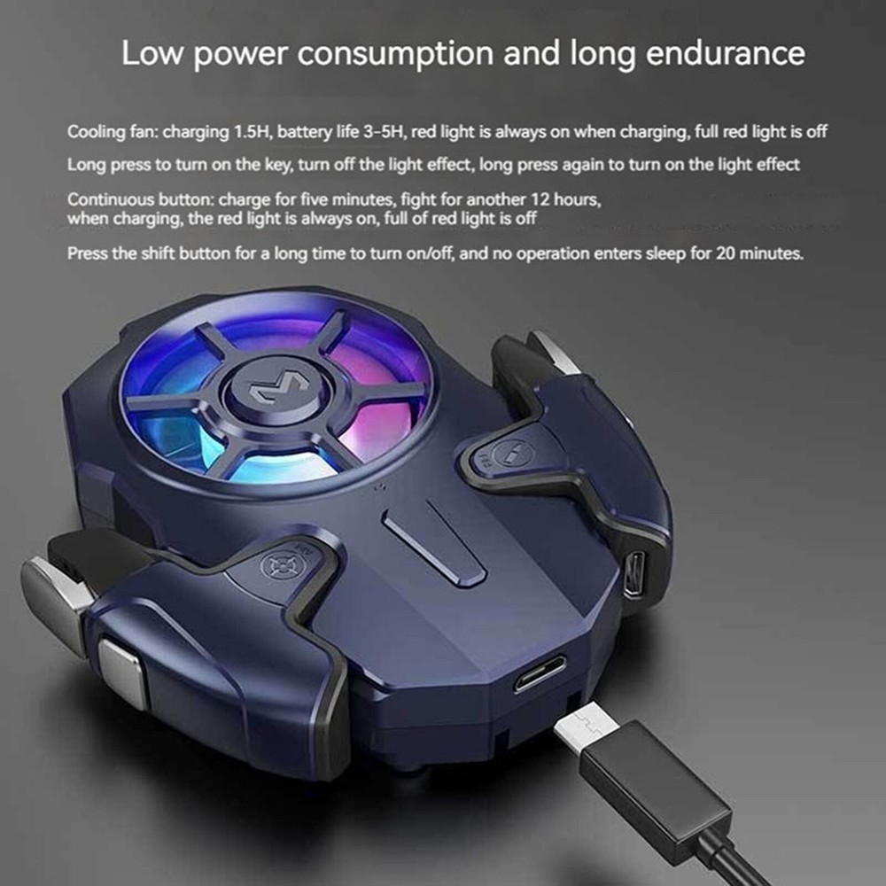 Fire Pressure Button Game Controller Radiator Integrated 3-speed Wind Adjustment