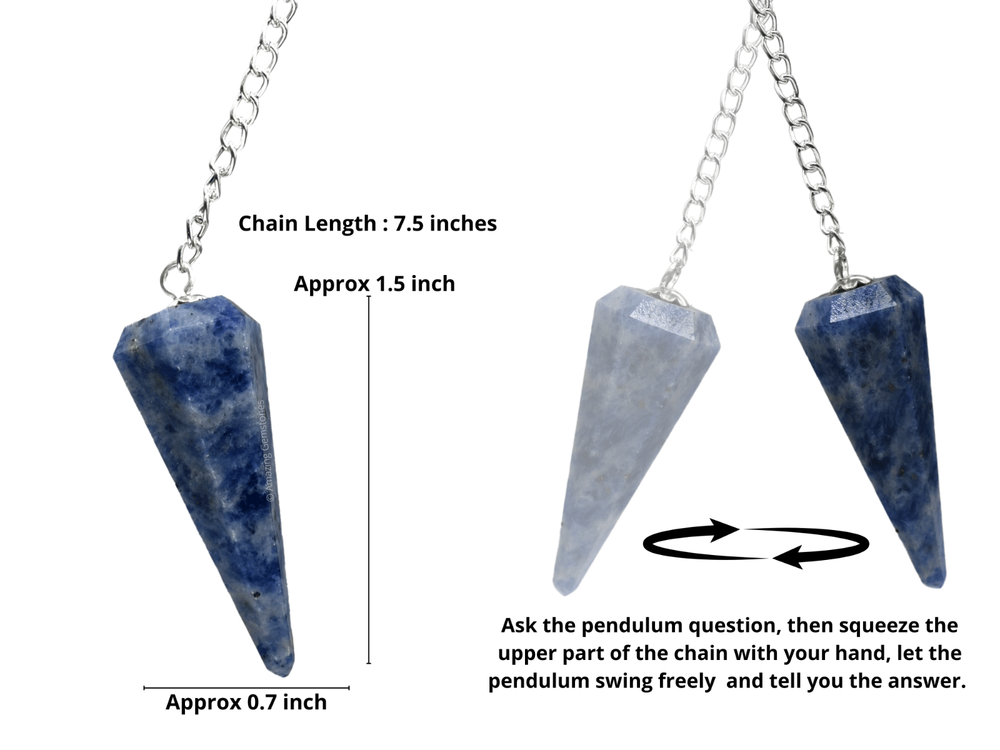 Sodalite Dowsing Crystal Pendulum
