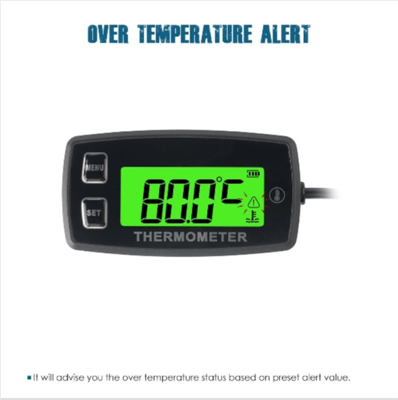 Digital Engine Temperature Gauge,Over-Temperature Alert,Backlight For Motorcycle
