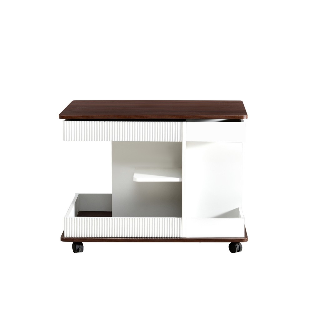 Modern multi-functional adjustable coffee table, wheels and height-adjustable