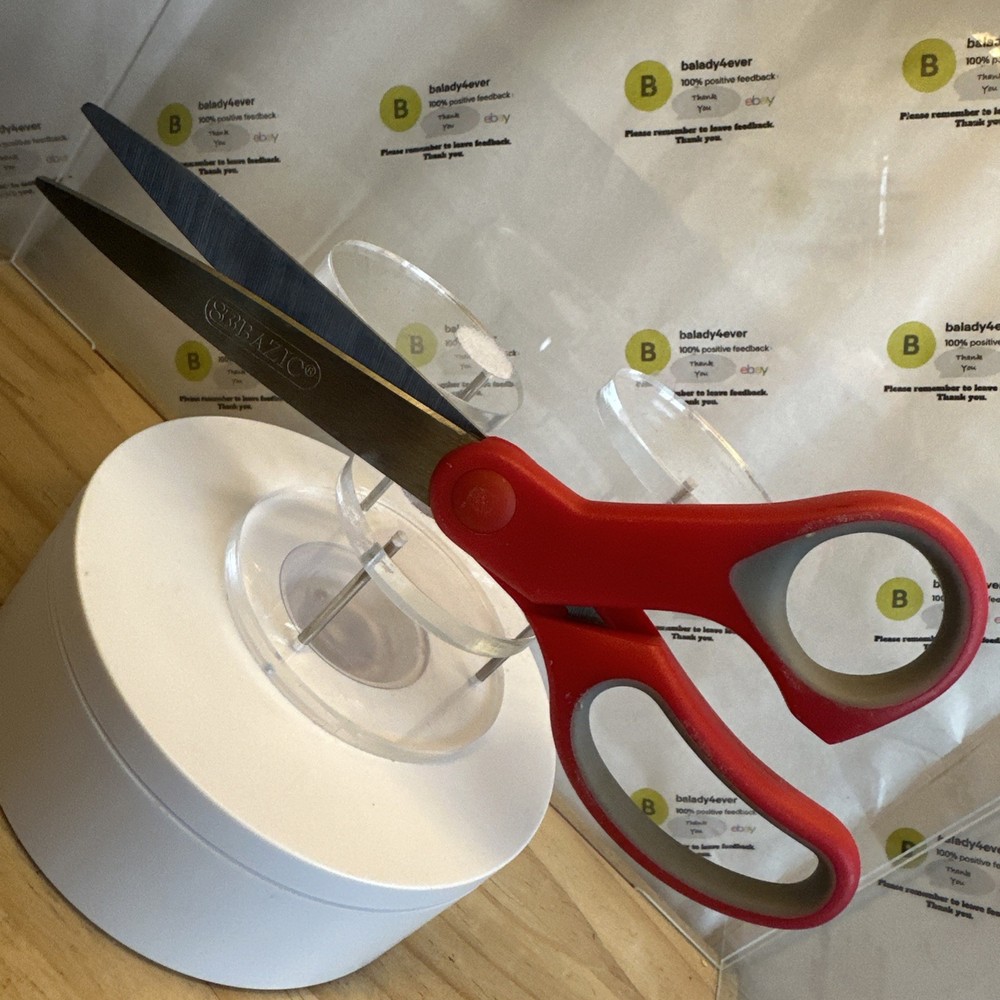 Bazic 8” Scissors Plastic Handle Sharp All Purpose Scissors Straight