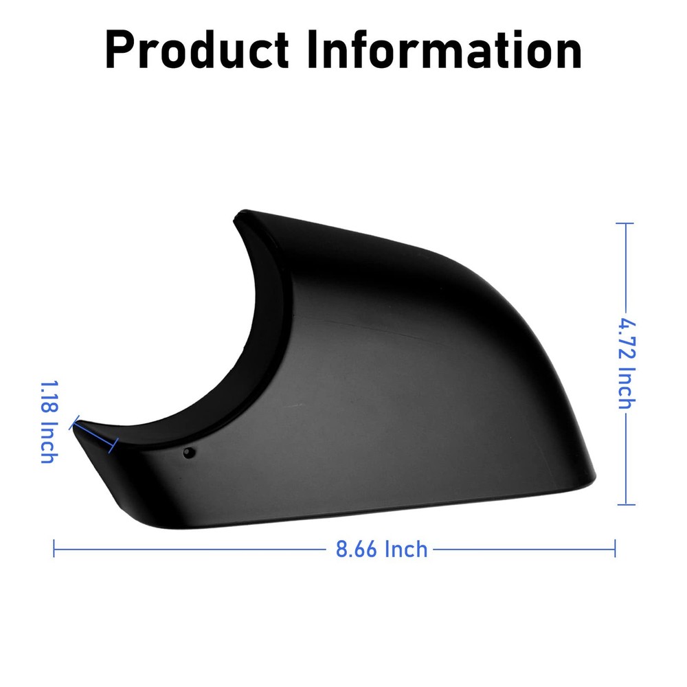 Compatible with Tesla Model 3 Mirror Lower Left Side Black, Black