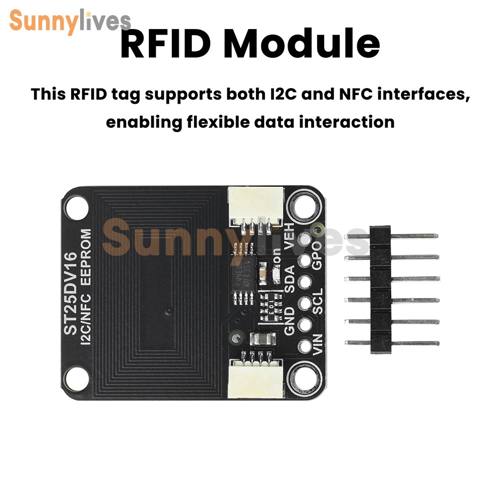 ST25DV16K I2C RFID Dynamic Tag Module RF Module Compatible with STEMMA QT/Qwiic