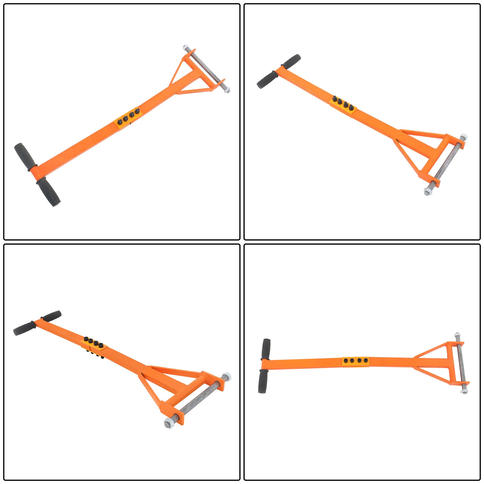 4 Pcs Heavy Duty Machinery Skates Dolly 6T/13200Lbs With Handle 360° Rotation