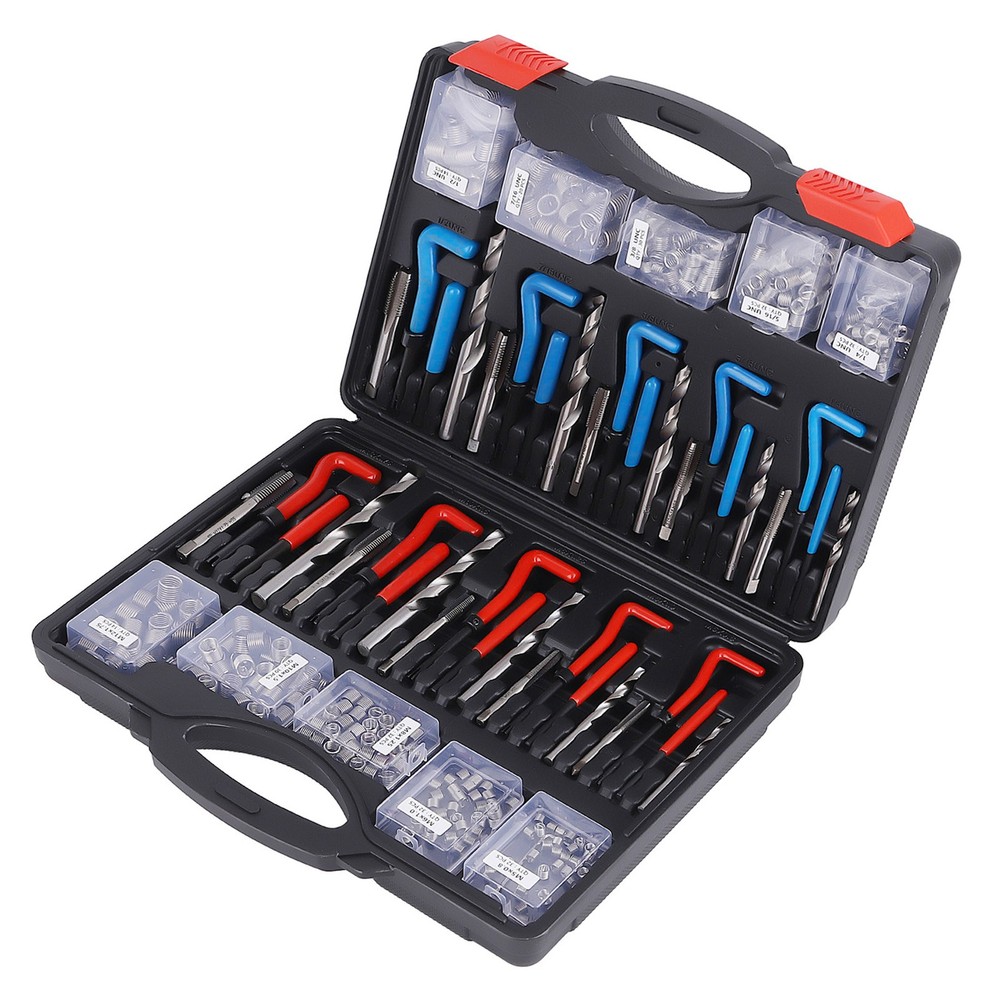 Helicoil Thread Repair Kit Inserts Breaking Pin Tool set Screw Taps Drill Bits