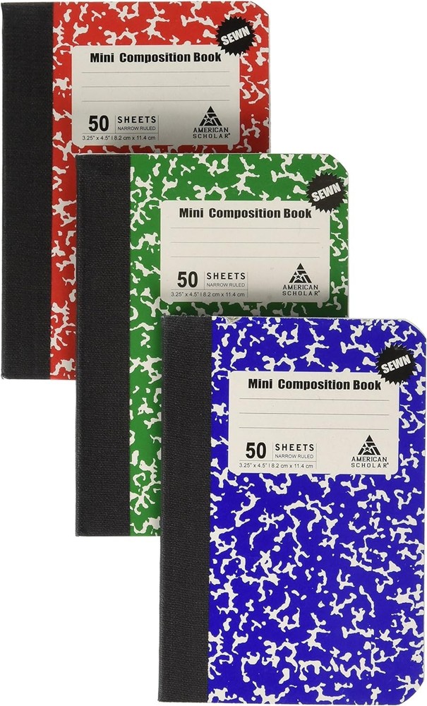 3 Pack Memo Pad Red Blue Green Assorted