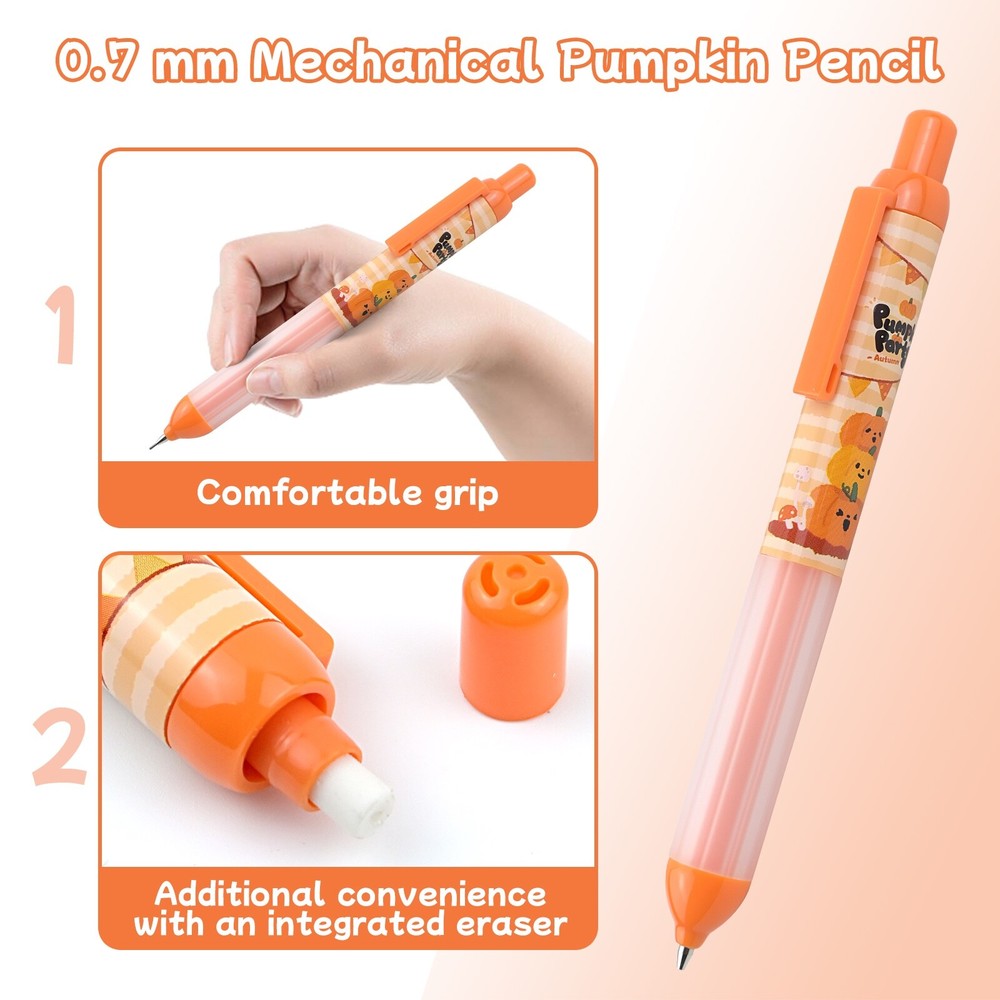 0.7mm Mechanical Pumpkin Pencil, 2-Count