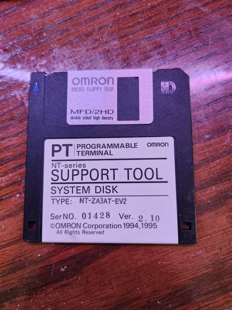 Omron  NT-ZA3AT-EV2 -  Original Disk - Ver 2.10, (1) 3.5"Disk Total