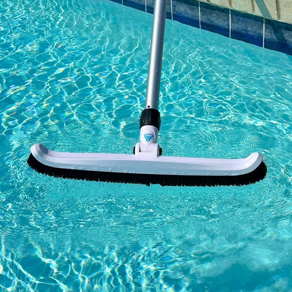 20-Inch Adjustable Pool Wall Brush for Inground Pool Cleaning