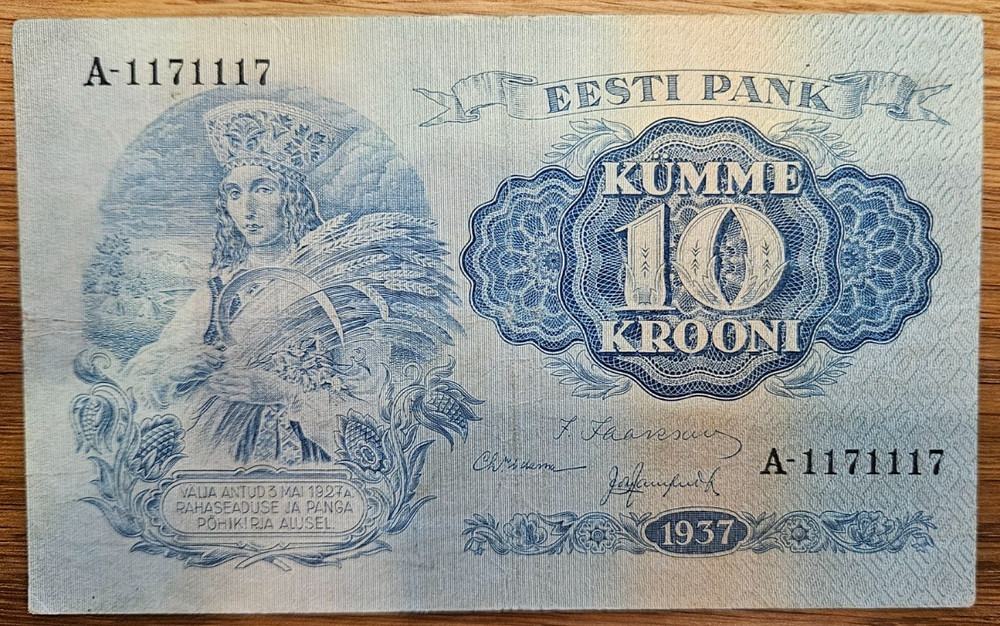 Estonia 10 krooni 1937