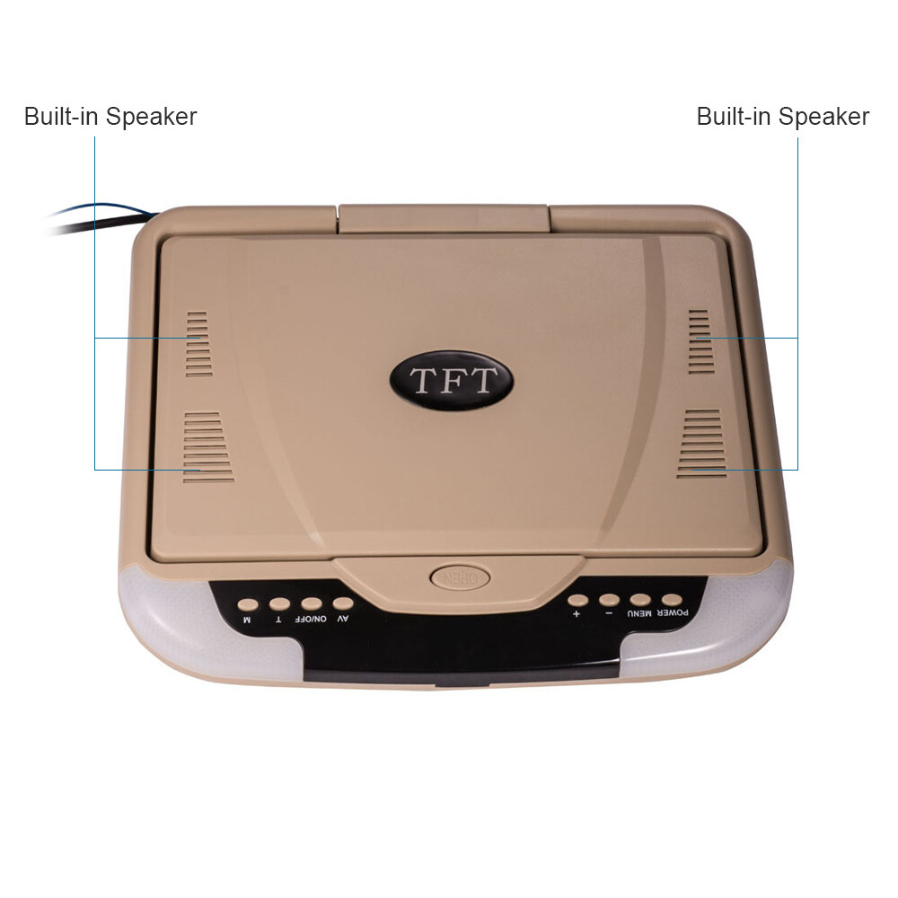 13'' Car Overhead Flip Down Ceiling Monitor 12V/24V PAL/NTSC LCD TFT Beige