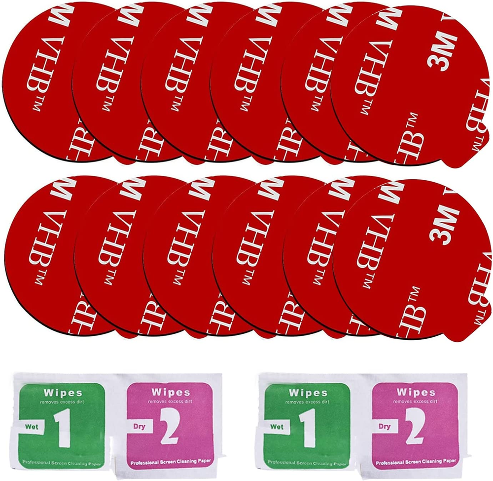 12 Pack 3M Sticky Adhesive Replacement Compatible with Socket Mount Base