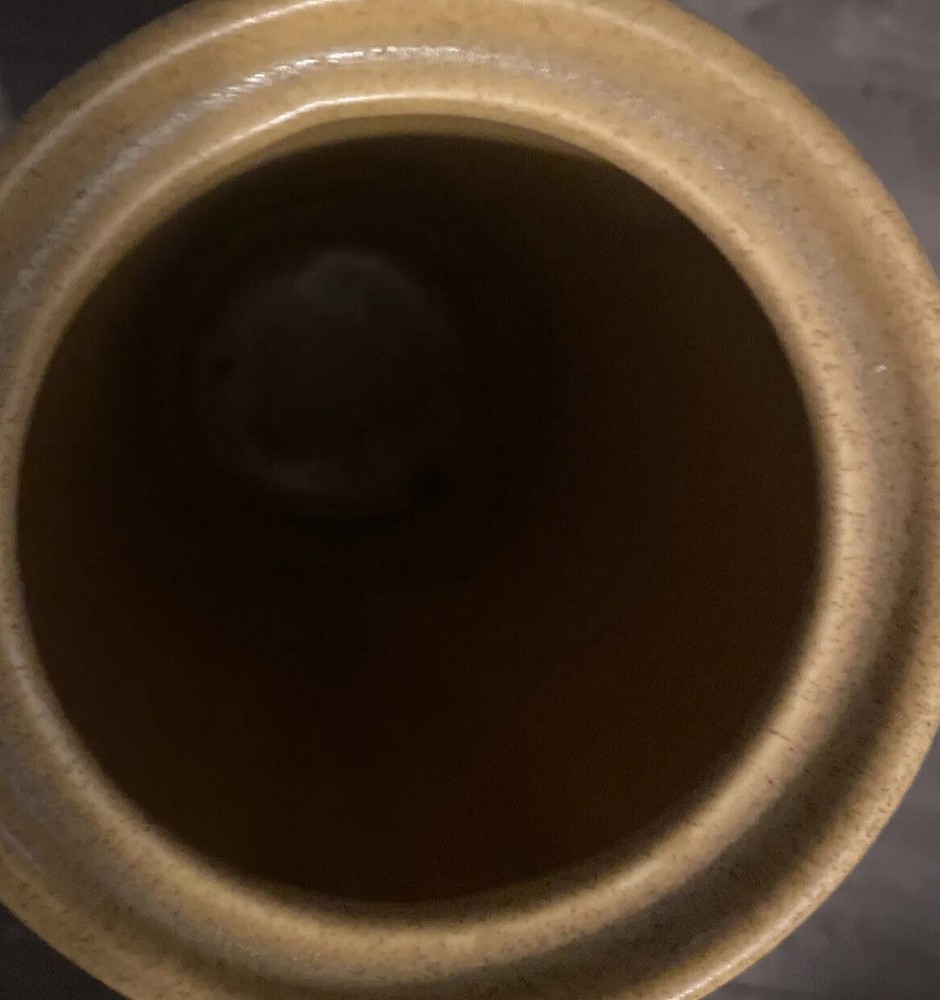 Jug Refrigerator Ceramic Pitcher w Lid Yellow EUC W No Issues