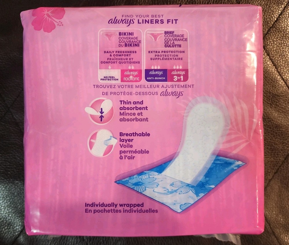 Always Regular Wrapped Thin Mince Unscented Pantiliners, 120 Pads
