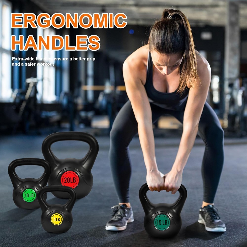 Kettlebell Set for Strength Training - Adjustable Weight Kettlebells Home Gym