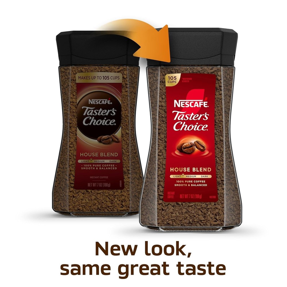 NESCAFÉ Instant Coffee, Light-Medium Roast, 2 Jars