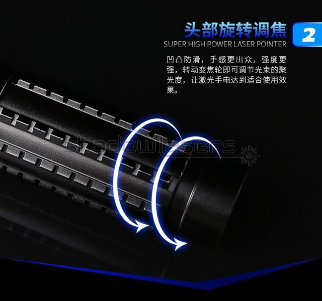 450nm Blue Laser Pointer Pen Adjustable Focus Laser Flashlight Visidle Beam+BOX