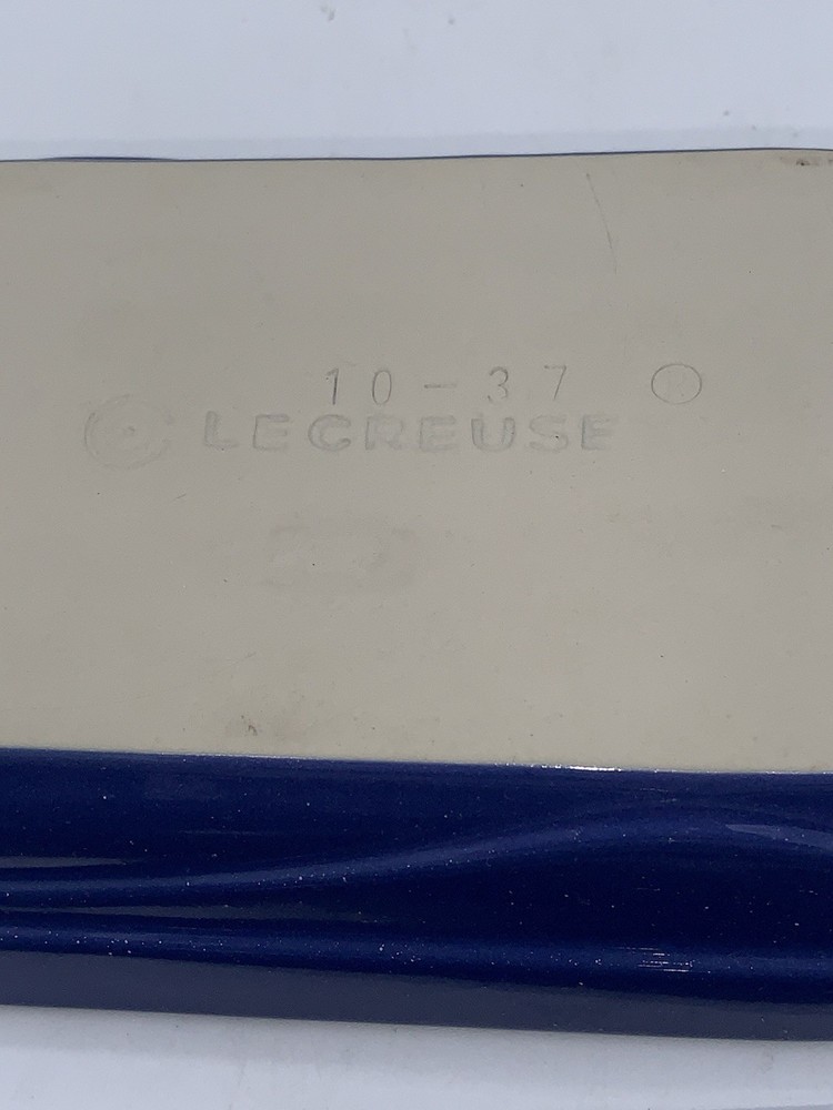 2 Le Creuset 10-40 Small Rectangular Baker Dishes 6 3/4" x 4 3/4" Blue