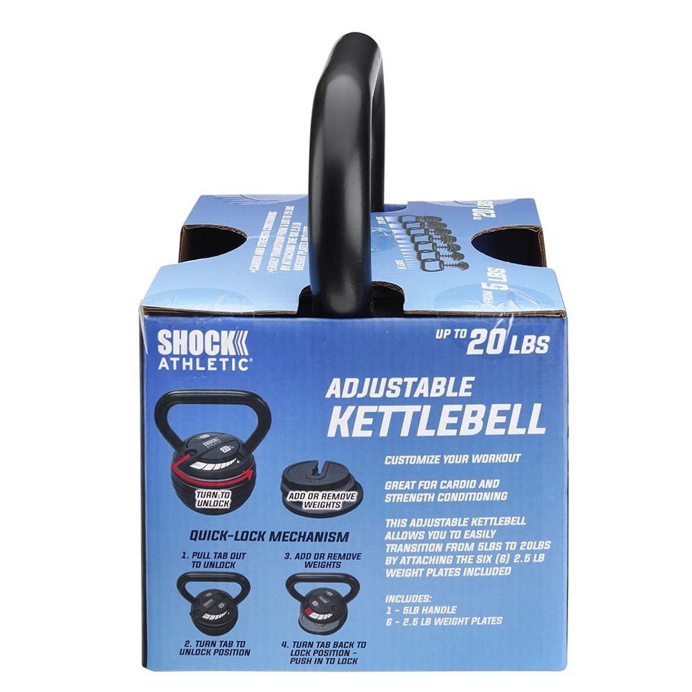 Shock Athletic 20 lb. Adjustable Kettlebell