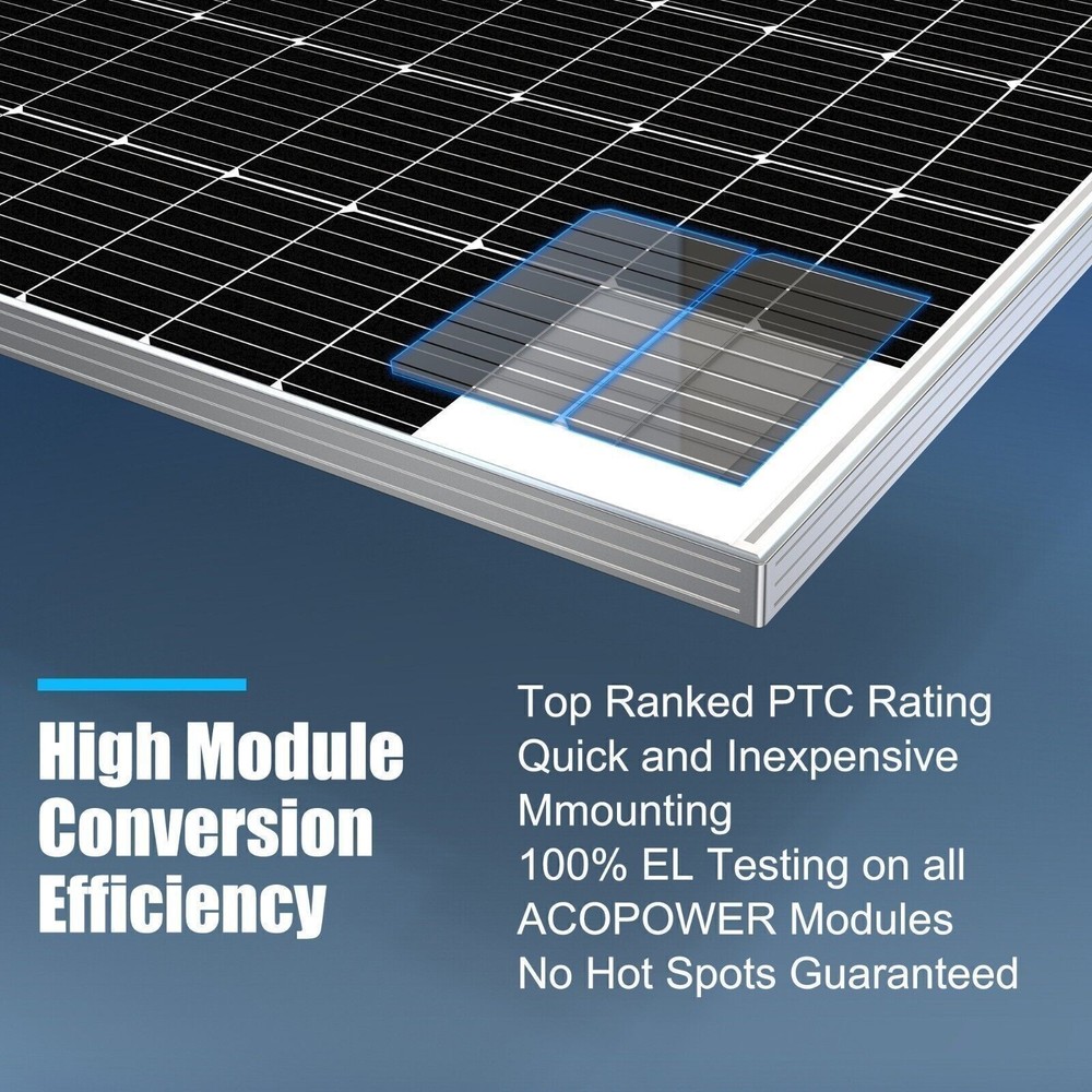 Solar Panel 200W 18 Volt 9BB Cell,Mono High Efficiency 200 Watt PV Module