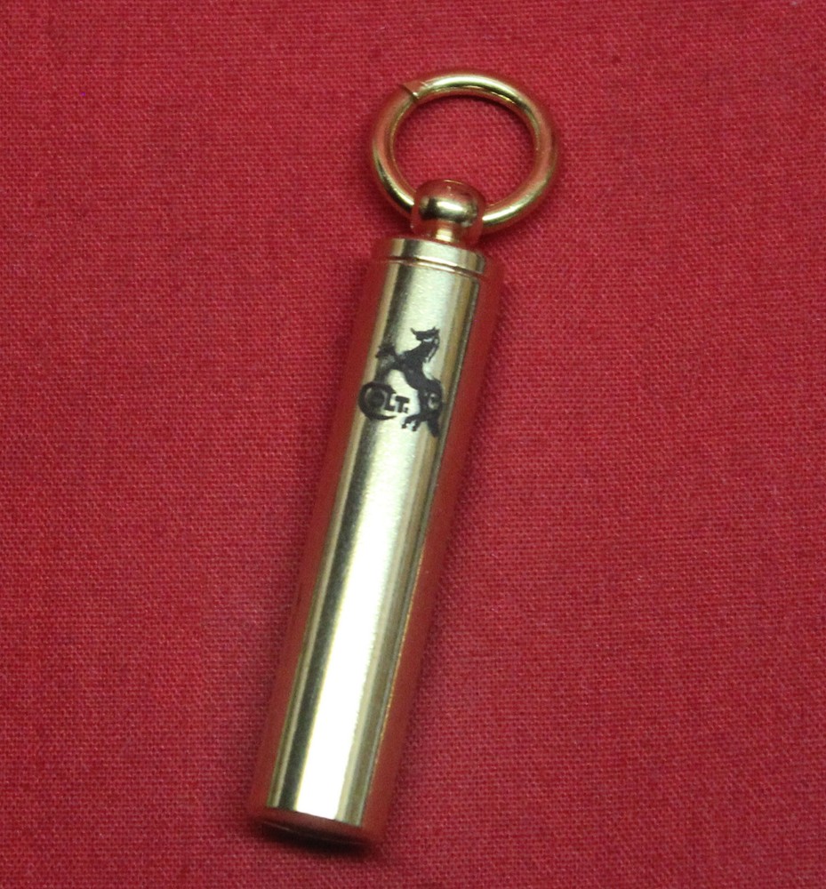 Colt Firearms Small Brass Pendent Whistle