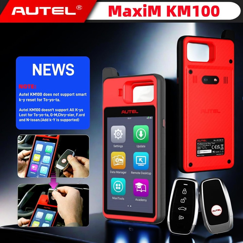 2025 Newest Autel MaxiIM KM100 Key Fob Programming Tool Programmer Immobilizer