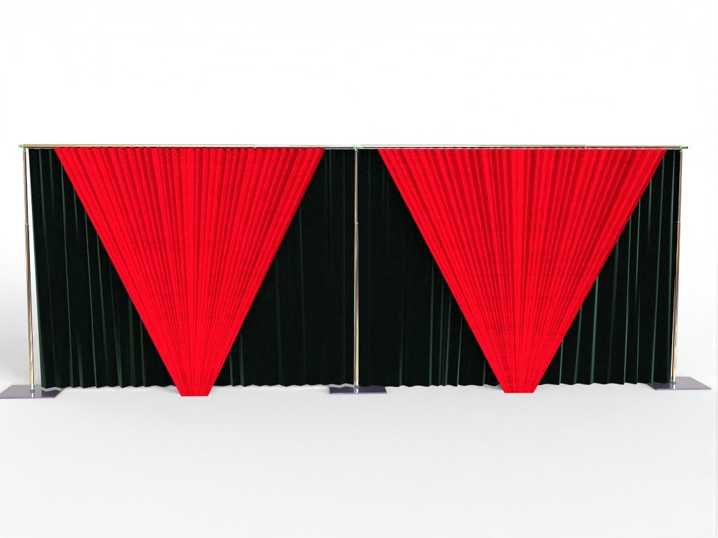 DOUBLE CROSS BAR ADJUSTABLE QUICK BACKDROP KIT 10FT x 20FT PIPE WITHOUT DRAPE