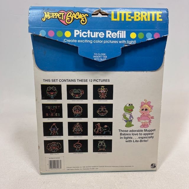 VTG 1985 HENSON’S MUPPET BABIES LITE BRITE PICTURE REFILL PACK