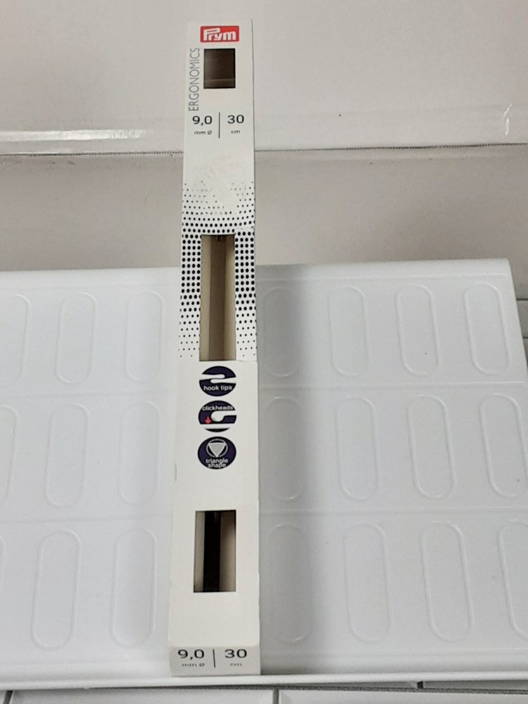 NEW Prym Ergonomics 9.0 MM Single Tip Knitting Needles Hook Tip Click Heads