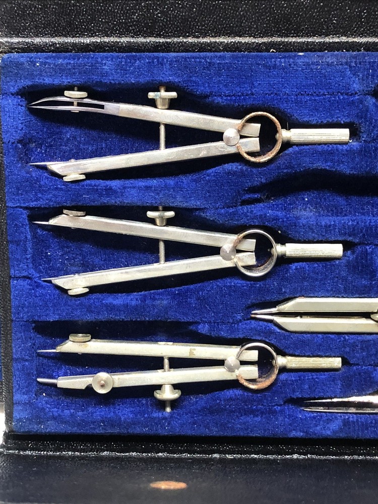 Vtfg Compass #807 Drafting Engineering Drawing Tool Set US Government Incomplete