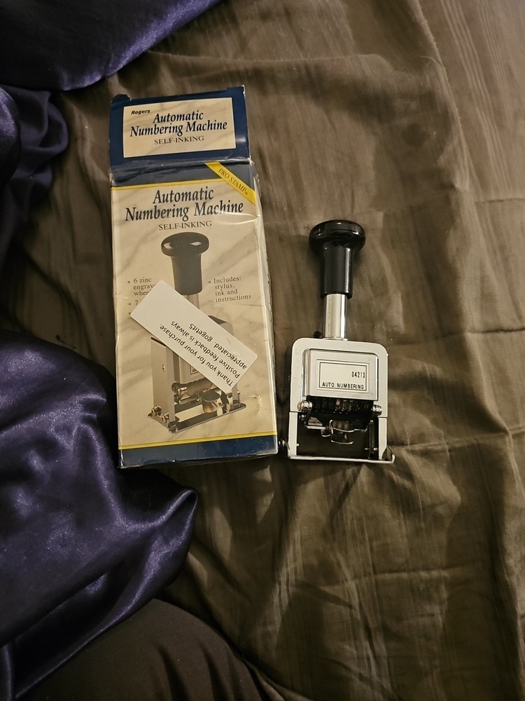 ROGERS AUTOMATIC NUMBERING STAMP MACHINE